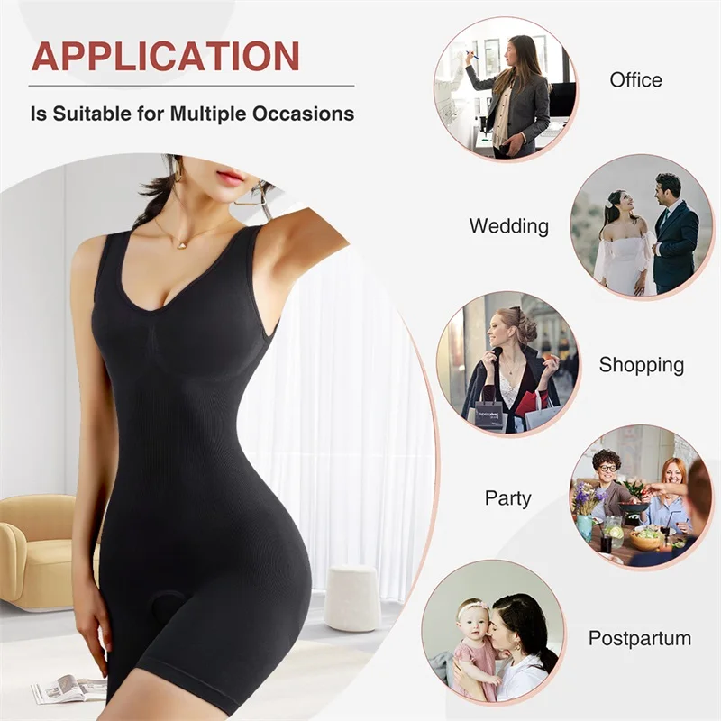 MiiOW Full Slimming Sheath Woman Flat Belly Body Shaper Fajas Colombianas Waist Trainer Bodysuit Butt Lifter Postpartum Recovery