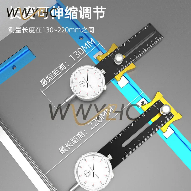 Table Saw Dial Indicator Alignment Gauge, Blade Parallelism Calibrator Auxiliary Tool