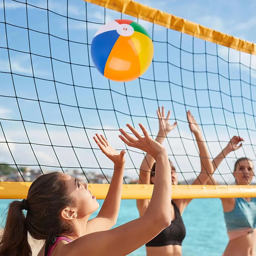 12 قطعة/6 قطعة أربعة ألوان كرة شاطئ كرة شاطئ قابلة للنفخ لحمام السباحة الرياضات المائية HO كرة شاطئ 20 كرة شاطئ قابلة للنفخ-Sum