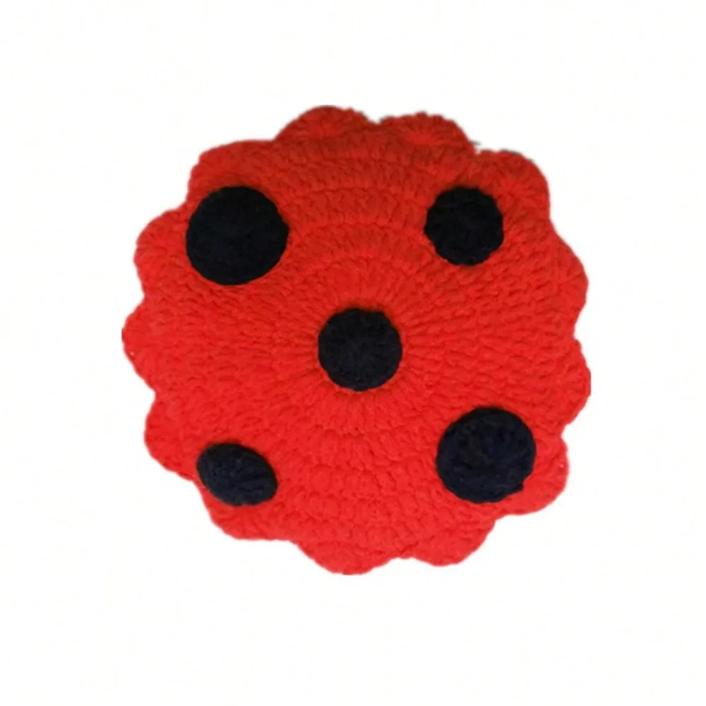 Newborn Photography Outfit Baby Beetle Ladybird Costume Handmade Knitted Romper Clothes Kids Boy Girl Photo Props Clothing