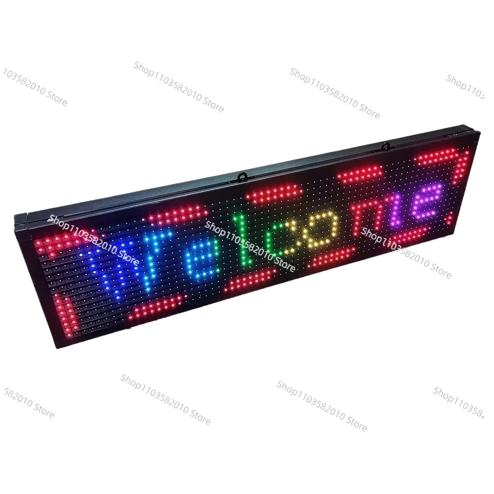 P10 Indoor Scrolling Advertising Light Emitting Diode Logo Full Color Running Information Display APP Programmable Light
