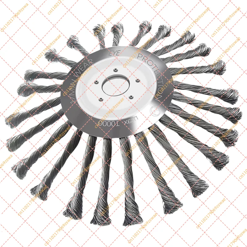 10 Inch Universal Steel Wire Wheel Trimmer Head Rotary Brush Disc Lawn Mower Accessories