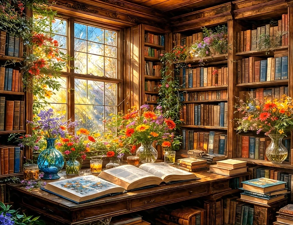 

1 Box 500/1000/1200/2000PCS Puzzle for Adult Sunlight shines into the room Jigsaw The Gift for Family and Friend Home Decoration