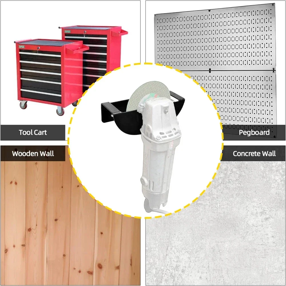 5 بوصة زاوية طاحونة حامل الملمع حامل معدني تخزين الرف الحائط قوس ل زاوية طاحونة القواطع تلميع #5