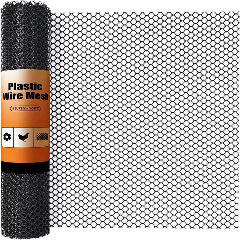 AEE2-Plastic Chicken Wire Mesh-19.6 In X 10 Ft, Plastic Wire Mesh Fence For Dogs,Cats&Poultry-Garden Netting & Animal Barrier