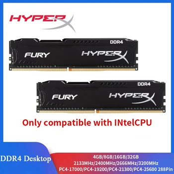 Hyperx Desktop Memory RAM DDR4 4GB 8GB 16GB 3200MHz 2400MHz 2666MHz 288 Pins Desktop Memory Only Compatible with INtel CPU