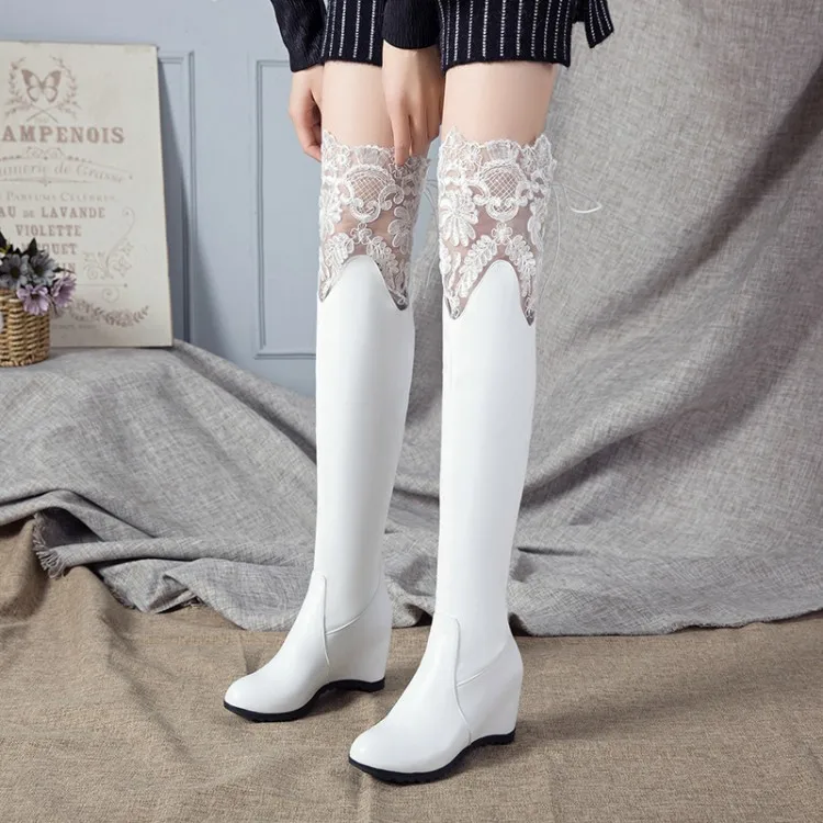 Big Size  thigh high boots knee high boots over the knee boots women ladies boots	shoes woman winter boots women