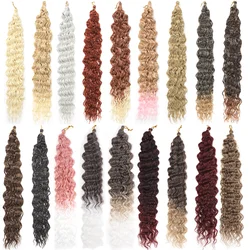 Water Wave Crochet Hair Extensions 30Inch Synthetic Twist Curly Crochet Braids Soft Bohemian Water Wave Braid Hair