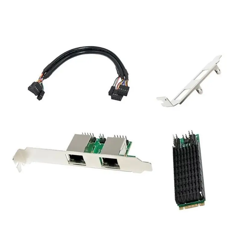 Y1UB Ethernet Card 2.5Gbps PCIE M+B Two Rj45 Port Ethernet Networking Expansion