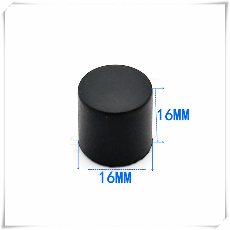 5PCS 16×16 non-indicating Rubber knob Half Shaft Potentiometer Cap Power Amplifier Electrical Equipment Adjustment Switch