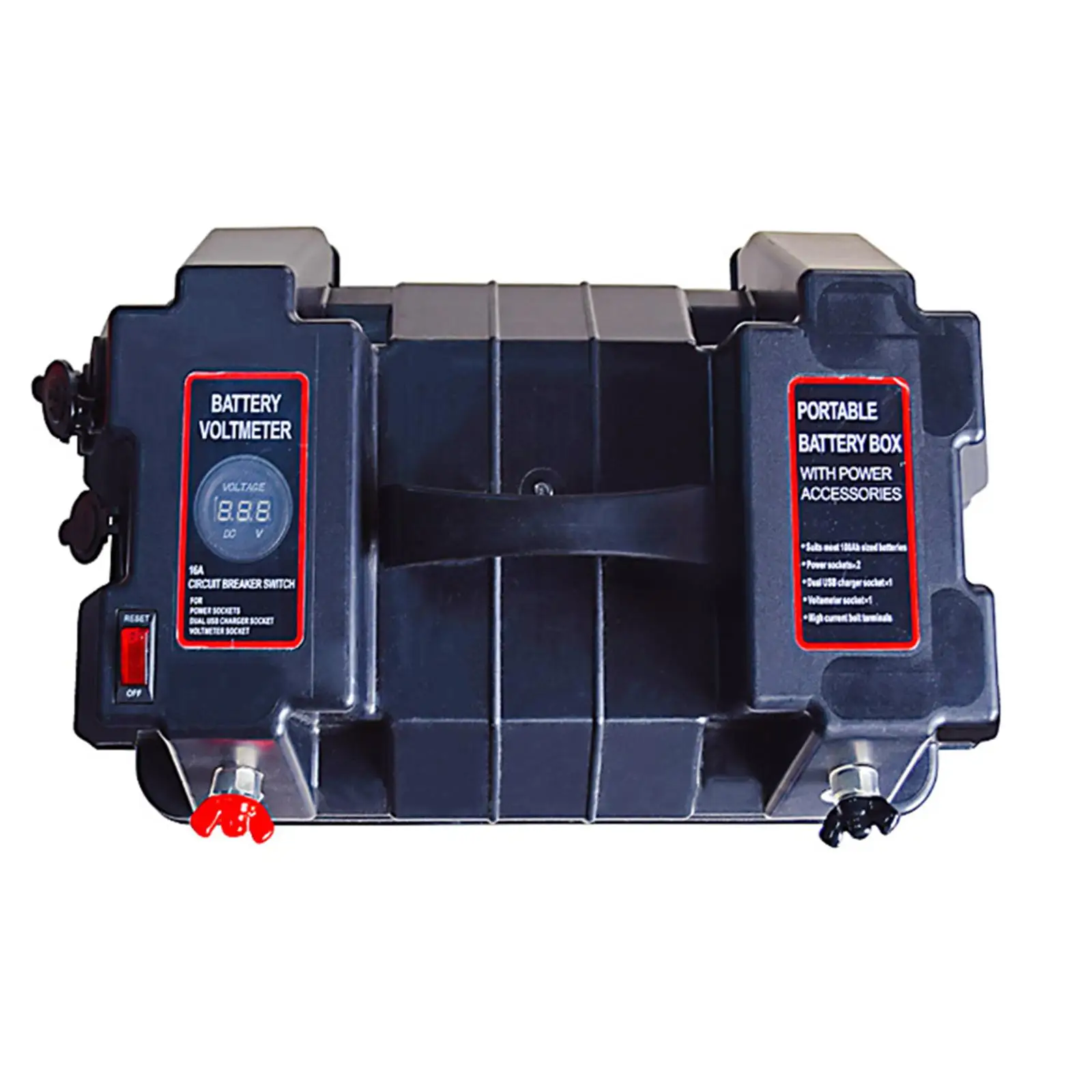

Outdoor Battery Tray Cases Portable Waterproof Multifunction Motor Battery Box Battery Box for Truck SUV Travel Outdoor