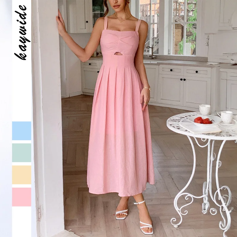 

Leisure Vacation Suspender High-End Long Skirt Dress Women'S Clothing