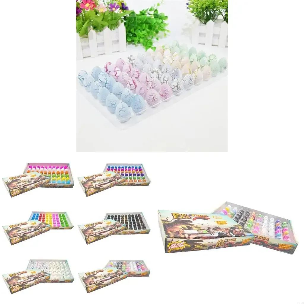 

60pcs Dino Eggs Hatching and Learn Toy for Curious Kids School Exchange Surprise Gift for Children 15UB