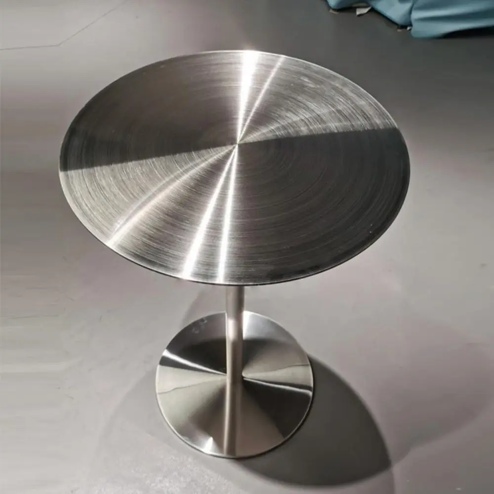 

Modern Round Dining Table, Stainless Steel Side Tables, Bar Height Bistro Pub Sets, Cocktail Table for Breakfast Desks, Small Co