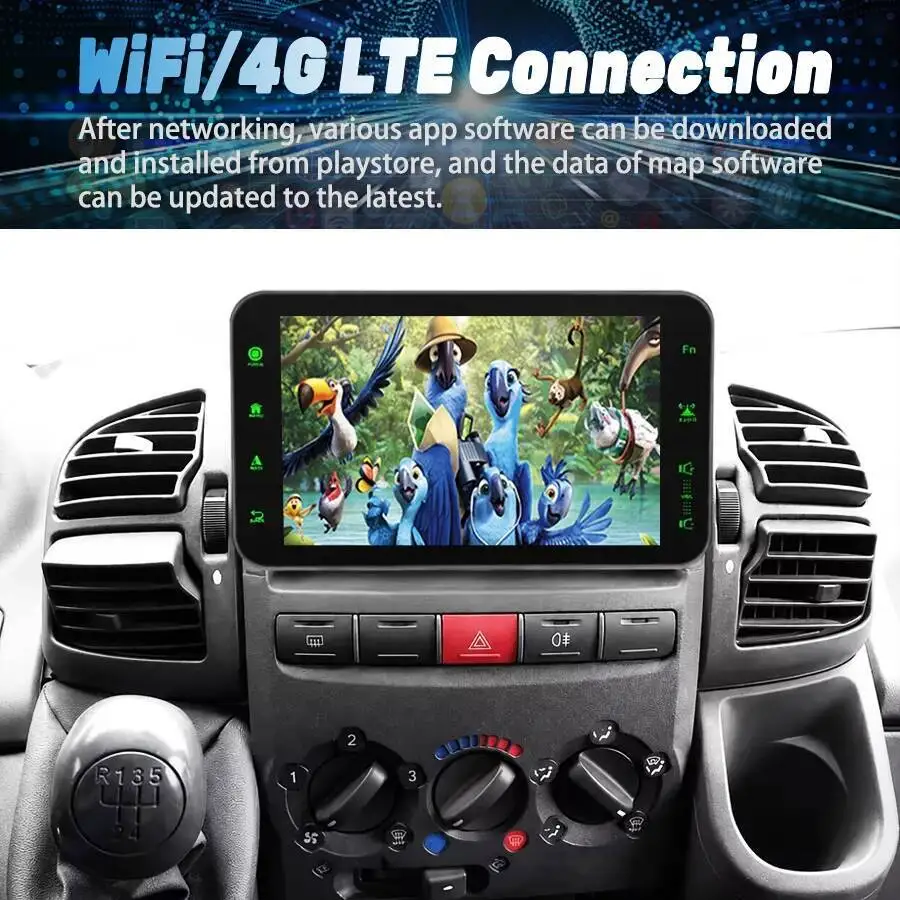 Android 15  128G BT Car Radio Stereo HU For Fiat Ducato 2002-2006 Citroen Jumper Peugeot Boxer 2002-2006 Navi GPS Screen Carplay