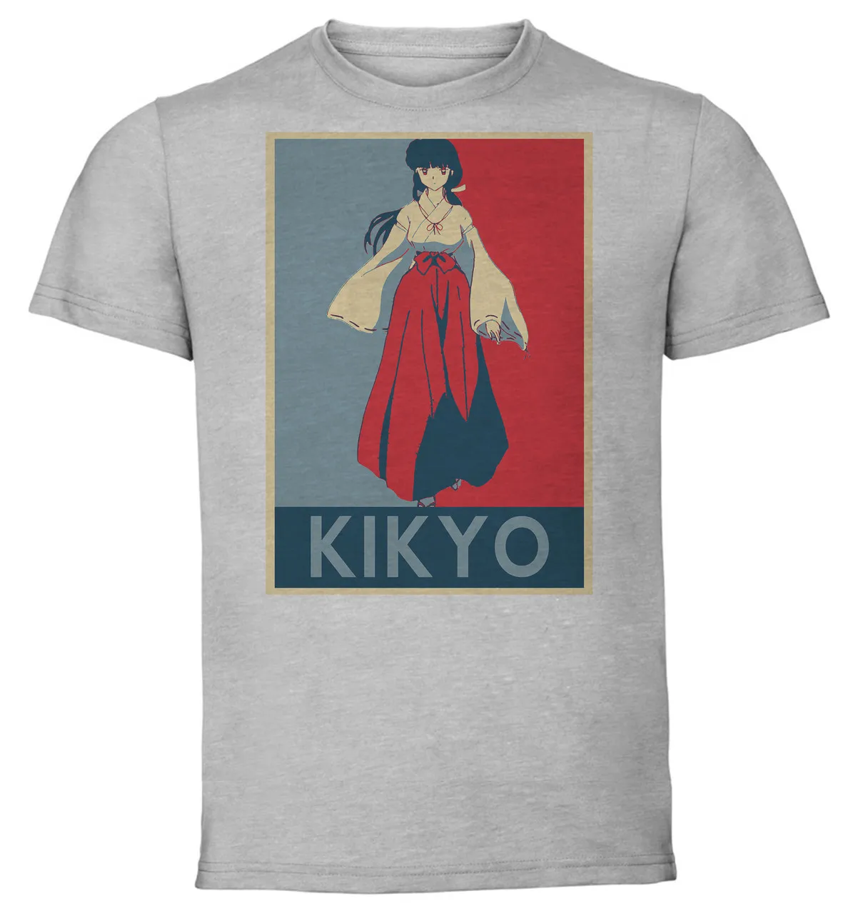 T-Shirt Unisex Grey Propaganda Inuyasha Kikyo