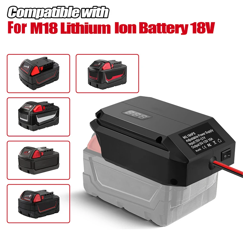 بطارية ليثيوم أيون 5-13 فولت منظم الجهد لماكيتا لبوش لديوالت لميلووكي ل M18 ولاعة السجائر Einhell #3