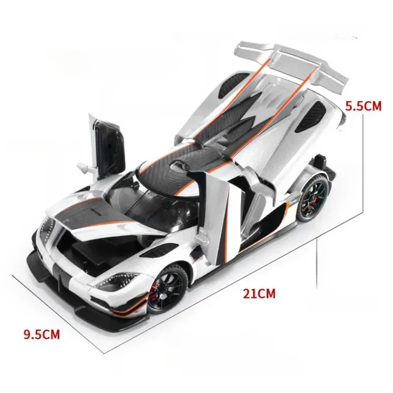 1/24 1/32 Scale ONE 1 Diecast Toys Vehicles Alloy Simulation Koeni Super Car Model Sound and Light Miniature Voiture