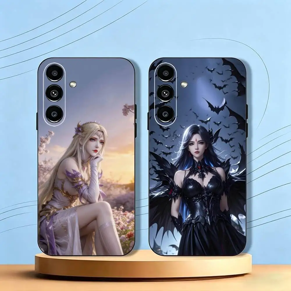 Soul Land Douluo Dalu Phone Case Black Silicone Soft For Samsung Galaxy A73,A72,A71,A70,A53,A52,A51