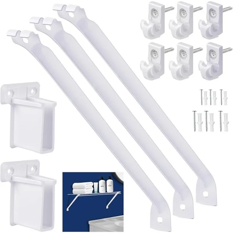 

Accessories Kit for 12-inch Stand Platform, 3 Pcs 17-inch Stands, 6 Wire Clips & 2 End Supports