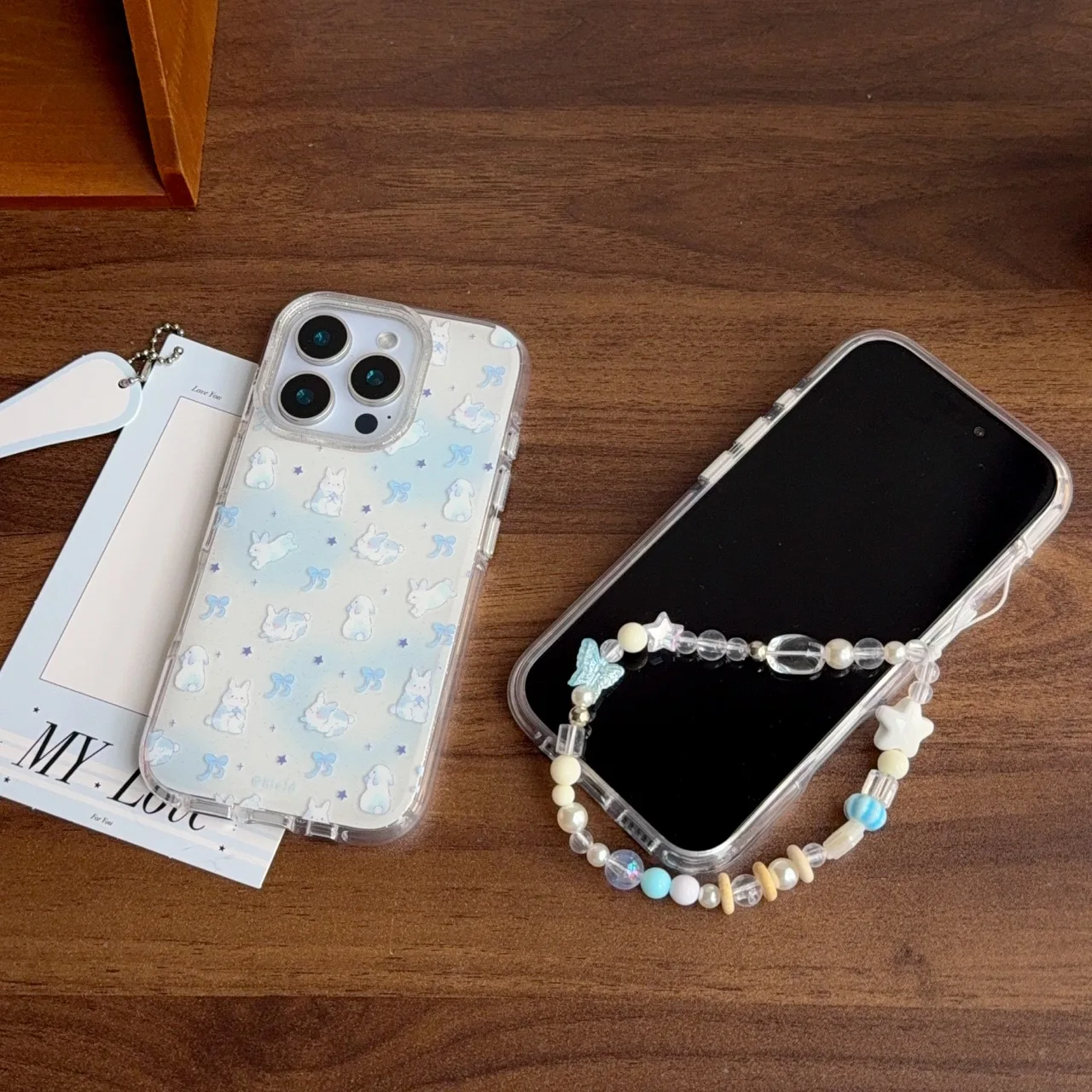 

3D Cute Cartoon Clear Soft TPU Phone Case For iPhone 13, 14, 15,16 Promax Shockproof Back Cover Shell Skin with Wrist Rope Strap