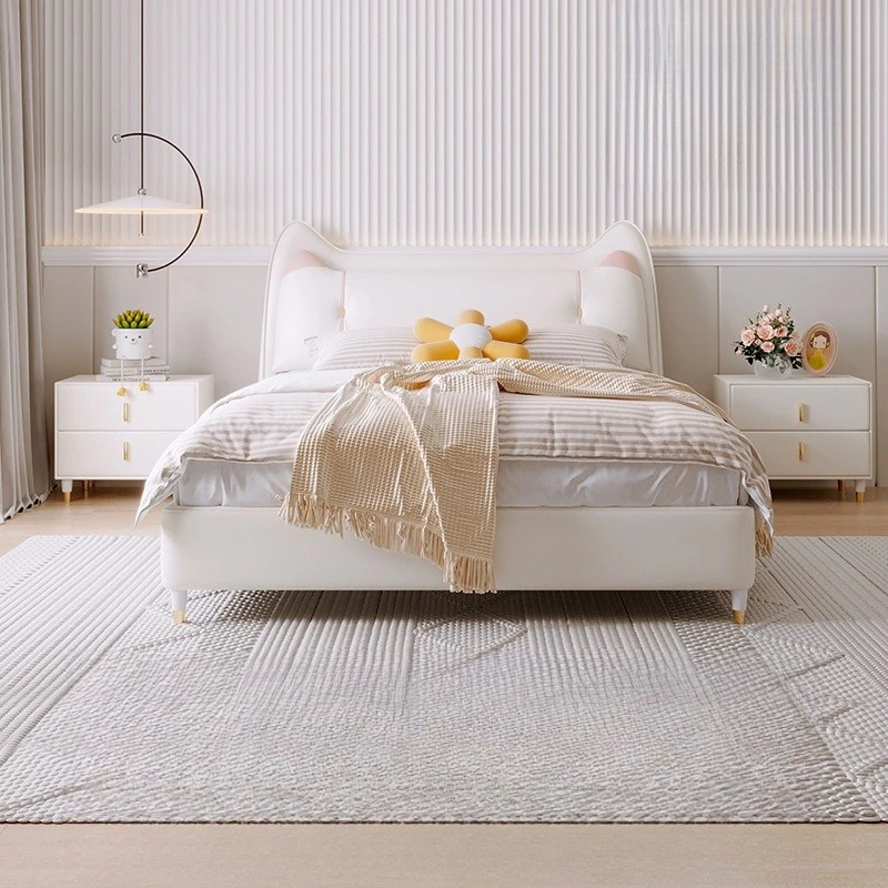 Sheet person soft bag leather art bed, bedroom bed