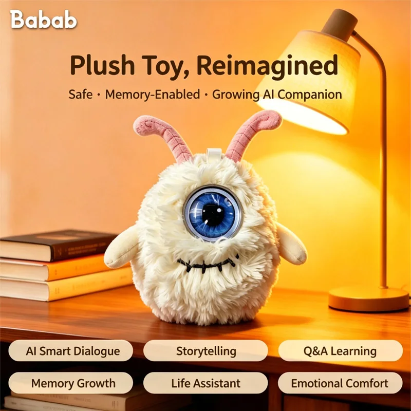 One-eyed Monster AI Plush Toy Smart Voice Conversation Storytelling Robot Kids Emotional Companion Early Educational Learning St
