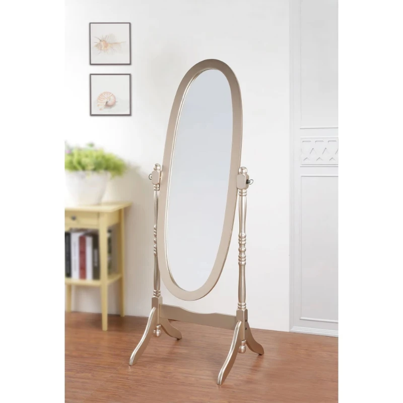 Traditional Queen Anne style gold veneer wood floor Chevrolet mirror