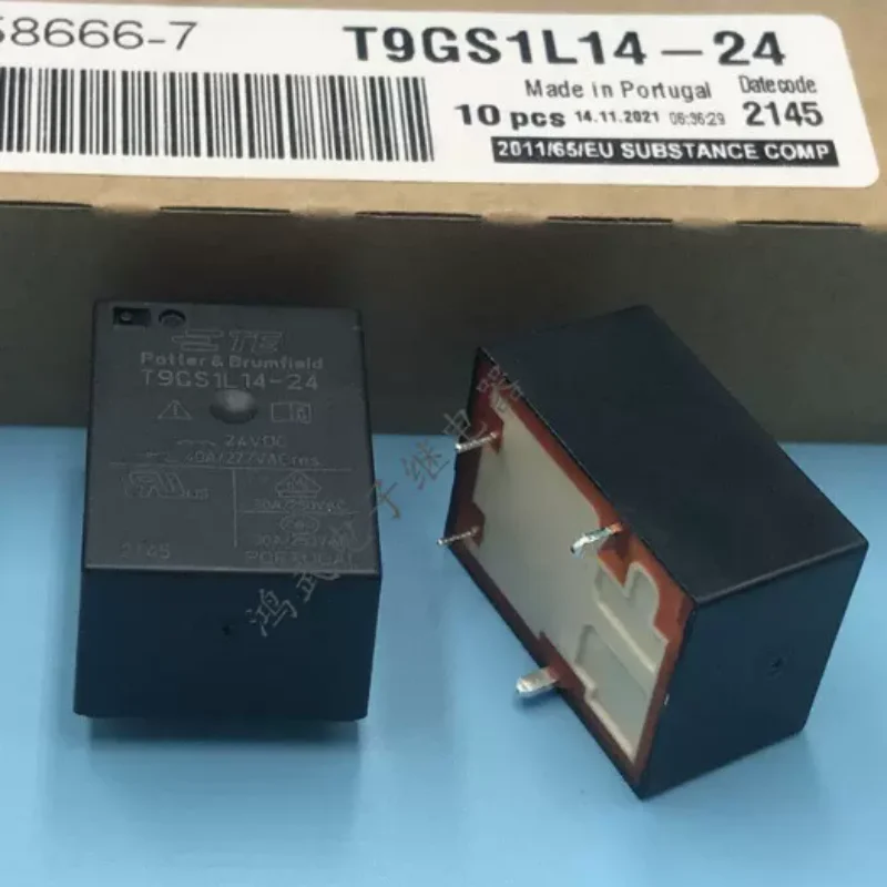 New T9GS1L14-24 24VDC Relay - 40A - 4-pin - Group of Normally Open Contacts