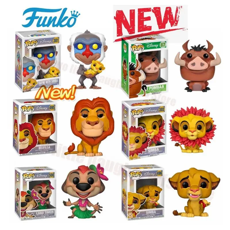 Funko POP Disney Collection The Lion King Rafiki Simba #301 Luau Timon#500MUFASA495# SIMBA496 # Vinyl Action Figure Toy Gifts