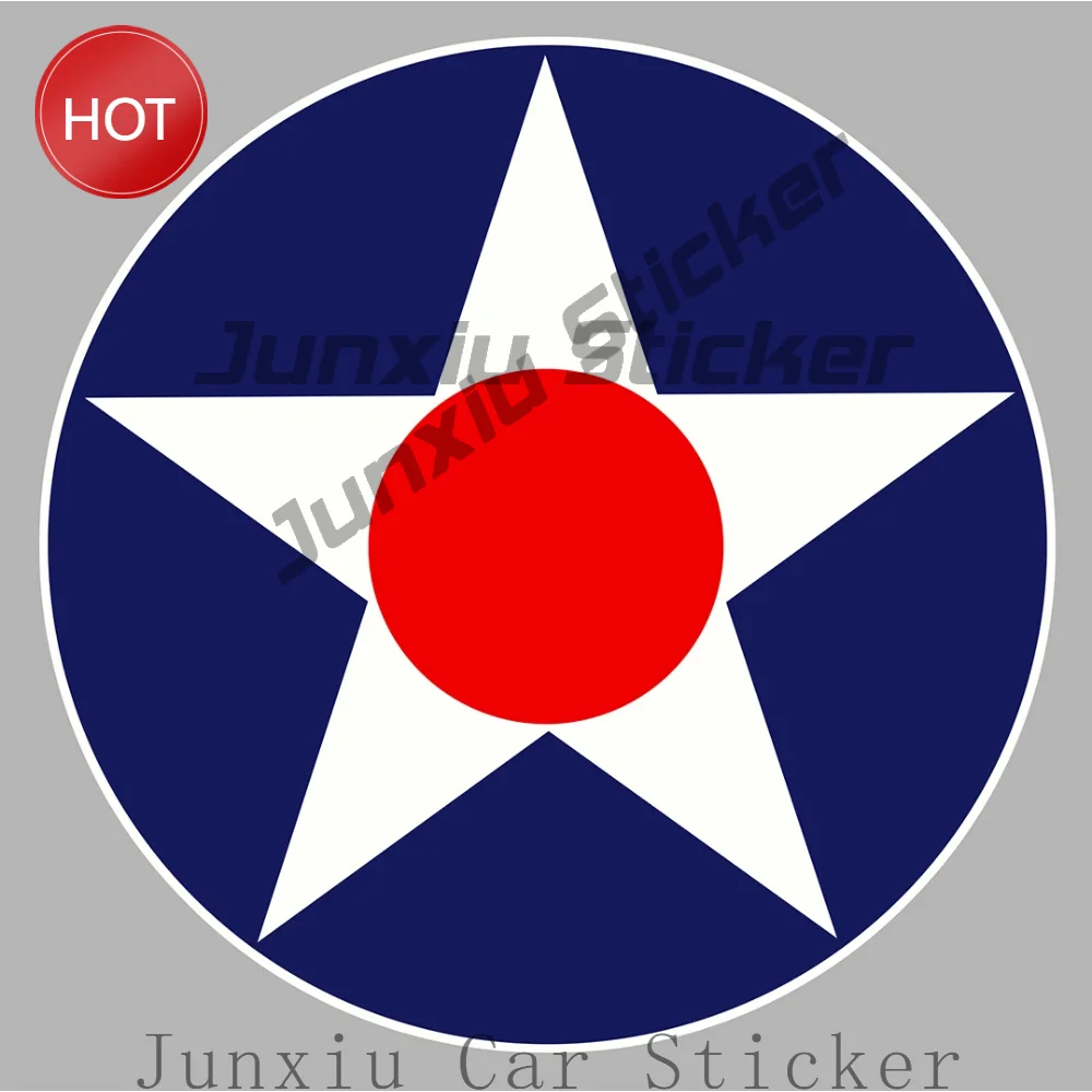 Cocarde Us Air Force Ww2 Aircraft Ua025 Outdoor Decal For Laptop Reflective Silver Vinyl Waterproof Sticker