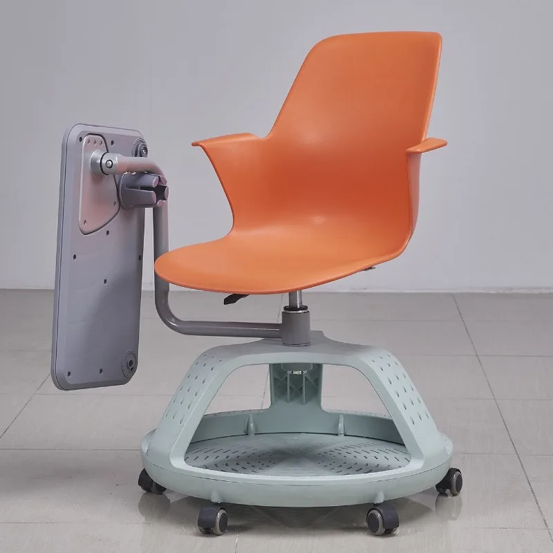 Smart classroom student desks and chairs with wheels writing board staff training chair meeting chair plastic office chair
