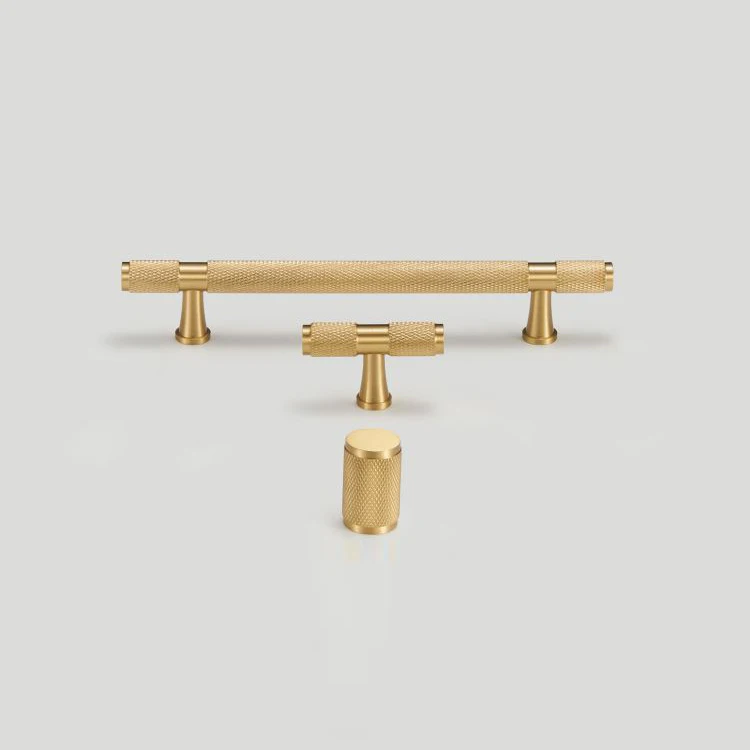 Brass Diamond Cut Cross Knurl Pattern Cabinet Knob Pull T Bar Lengthened 38cm 15 Inch Cloakroom Door Drawer Handle