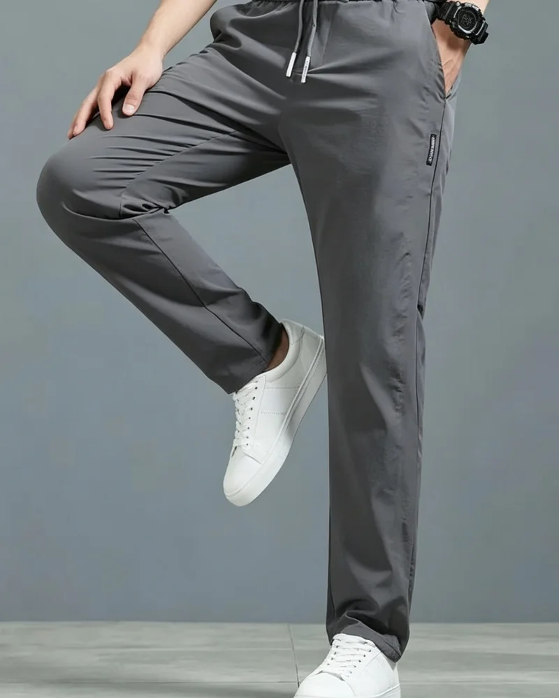 

Men's Korean Style Classic Sports Pants Ultra Thin Breathable Stretch Slim Fit Golf Trousers Plus Size