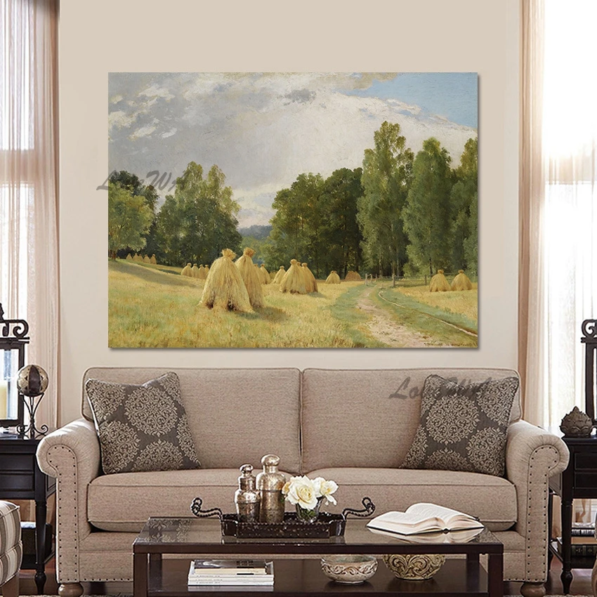 

Hotel Decor Classical Forest Lansdscape Oil Painting Canvas Murals Artwork No Framed Russia Realistic Scenery Wall Picture Art