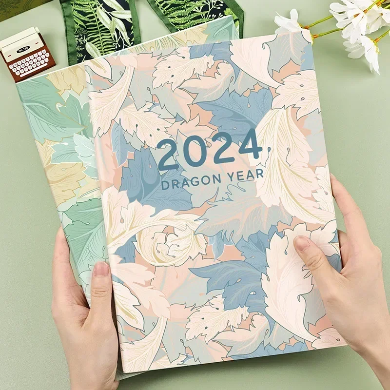 

2024 Original Fresh Calendar Planning Notebook 365 Day Efficiency Handbook Notebook A4a5 Plan Book Kawaii Agenda Diary Book Gift