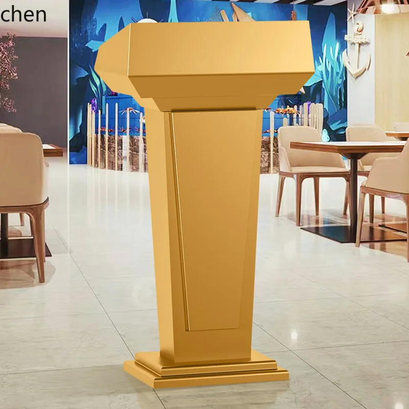 YFY  Lectern Solid Wood Conference Room Speaking Table Podium Table Reception Desk 4S Store Reception Desk Hosting Desk Small