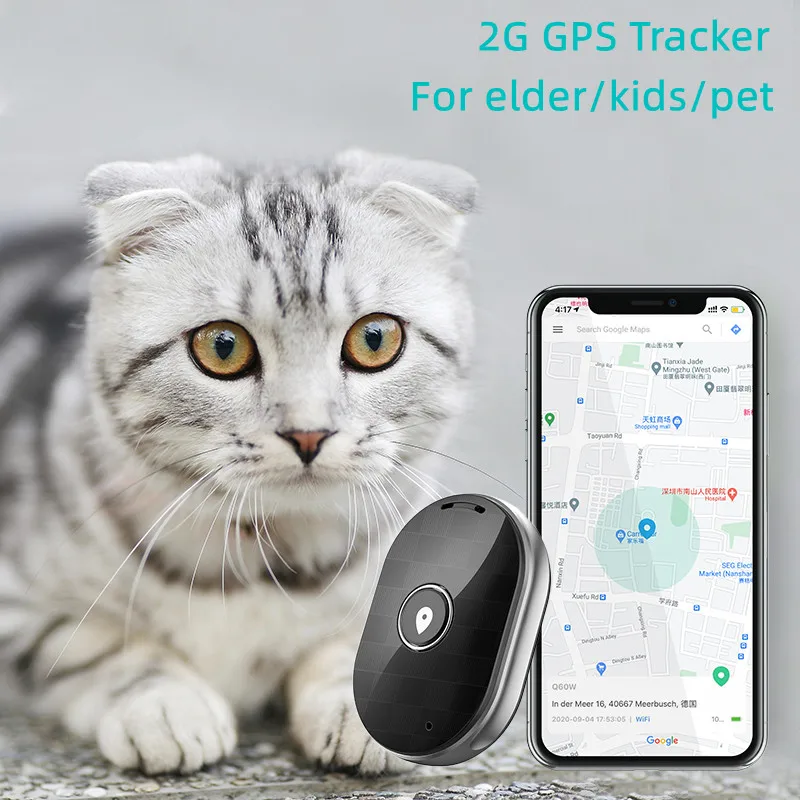 Portable Coin Size Personal Child Mini GPS Tracker, Anti Kidnapping SOS Necklace Tracking Device For Kids