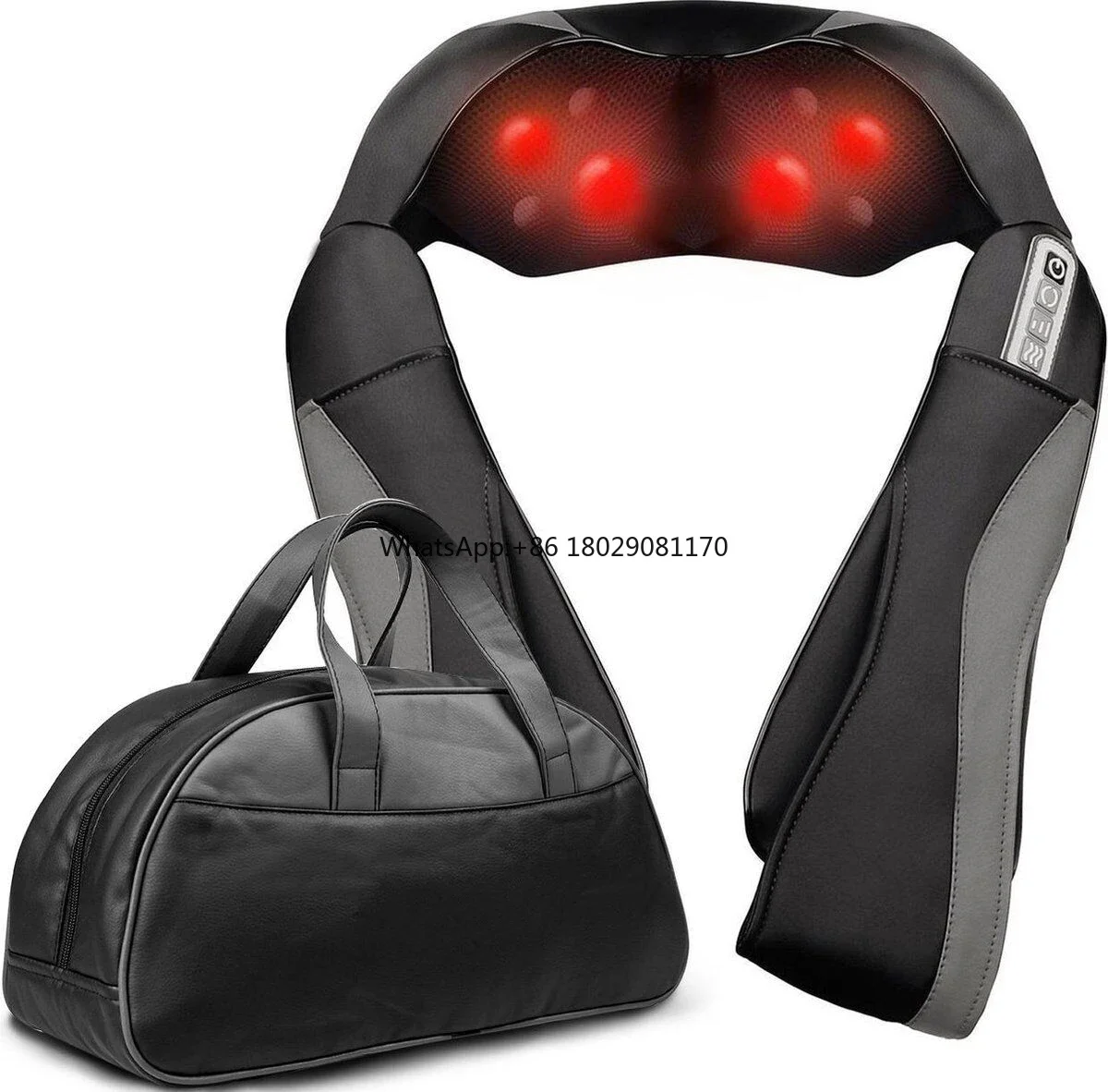 

Shiatsu Neck Shoulder Massager for Back with Heat Function, Electric Massage with 3 Speed Settings, Heat Deep Kneading