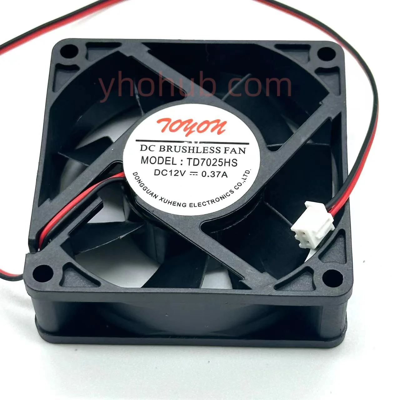 TONON TD7025HS DC 12V 0.37A 70x70x25mm 2-Wire Server Cooling Fan