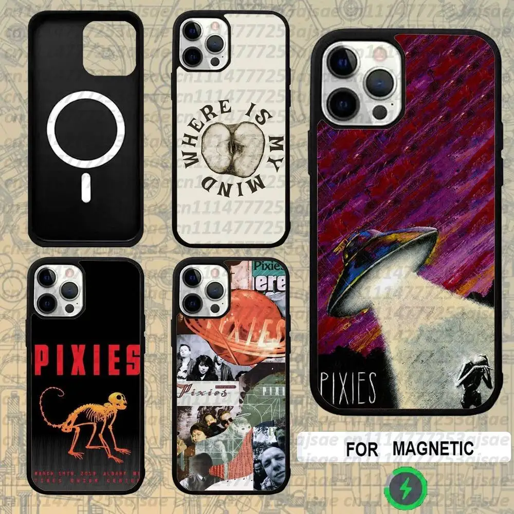 P-Pixies Where Is My Mind For Magsafe Wireless Charger Case For iPhone 18,15,16,17,13,14,11,12,Pro,Max,Plus,E,Air,Mini Cover
