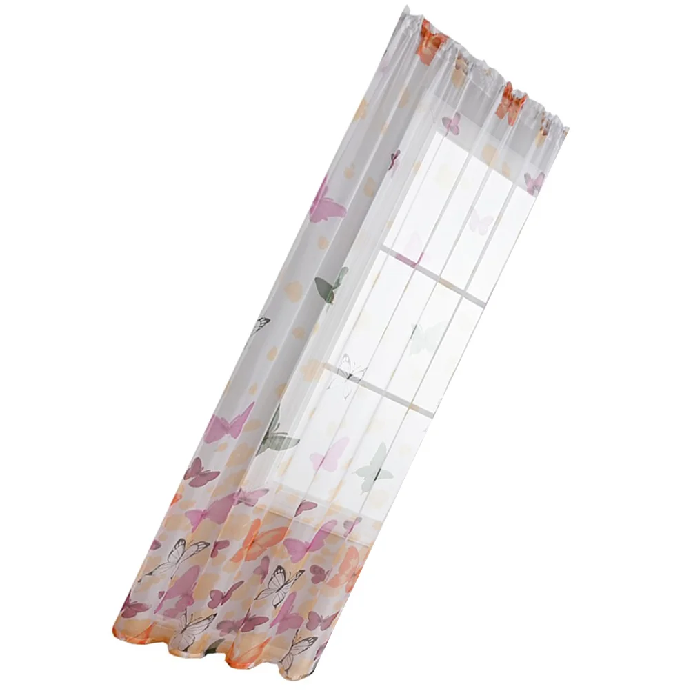 Transparent Curtains Sheer Drapery for Bedroom Elegant Window European and American Panel Polyester Screen