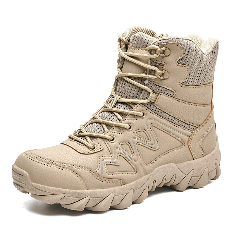 

Tactical Man's Boots Waterproof Desert Military Hunting Hiking Men's Shoe Unisex Army Boots Safety Ankle Climbing Boots for Men