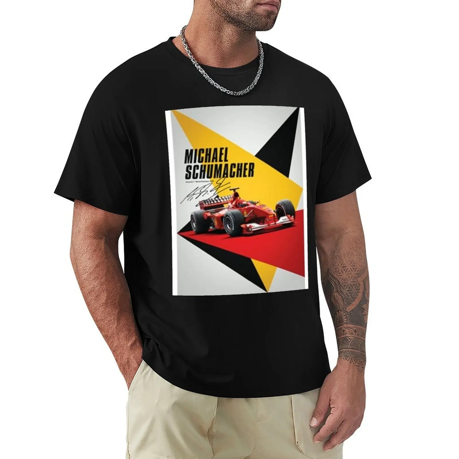 Micheal Shumacher Poster T-Shirt t shirts cotton 100% T-Shirt