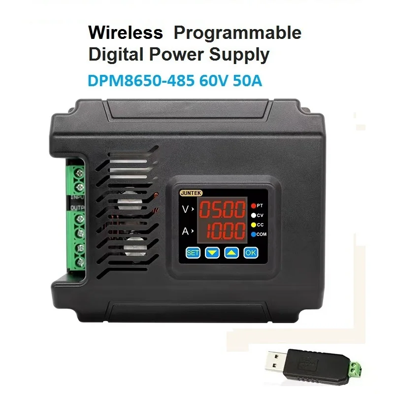 YAO JUNTEK DPM8650 60V 50A 485 Voltmeter DC-DC Power Supply Voltage Current Regulator Programmable Buck Module For Solar Chargin