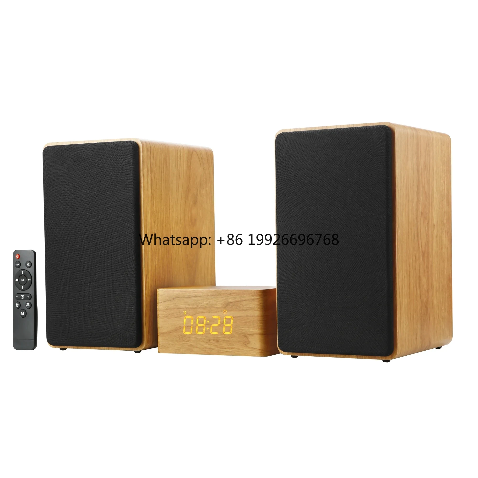 

High Power Grain Bookshelf Speakers Wooden Tv Soundbar Blue Tooth Speaker Home Theater System D1 manufacturer