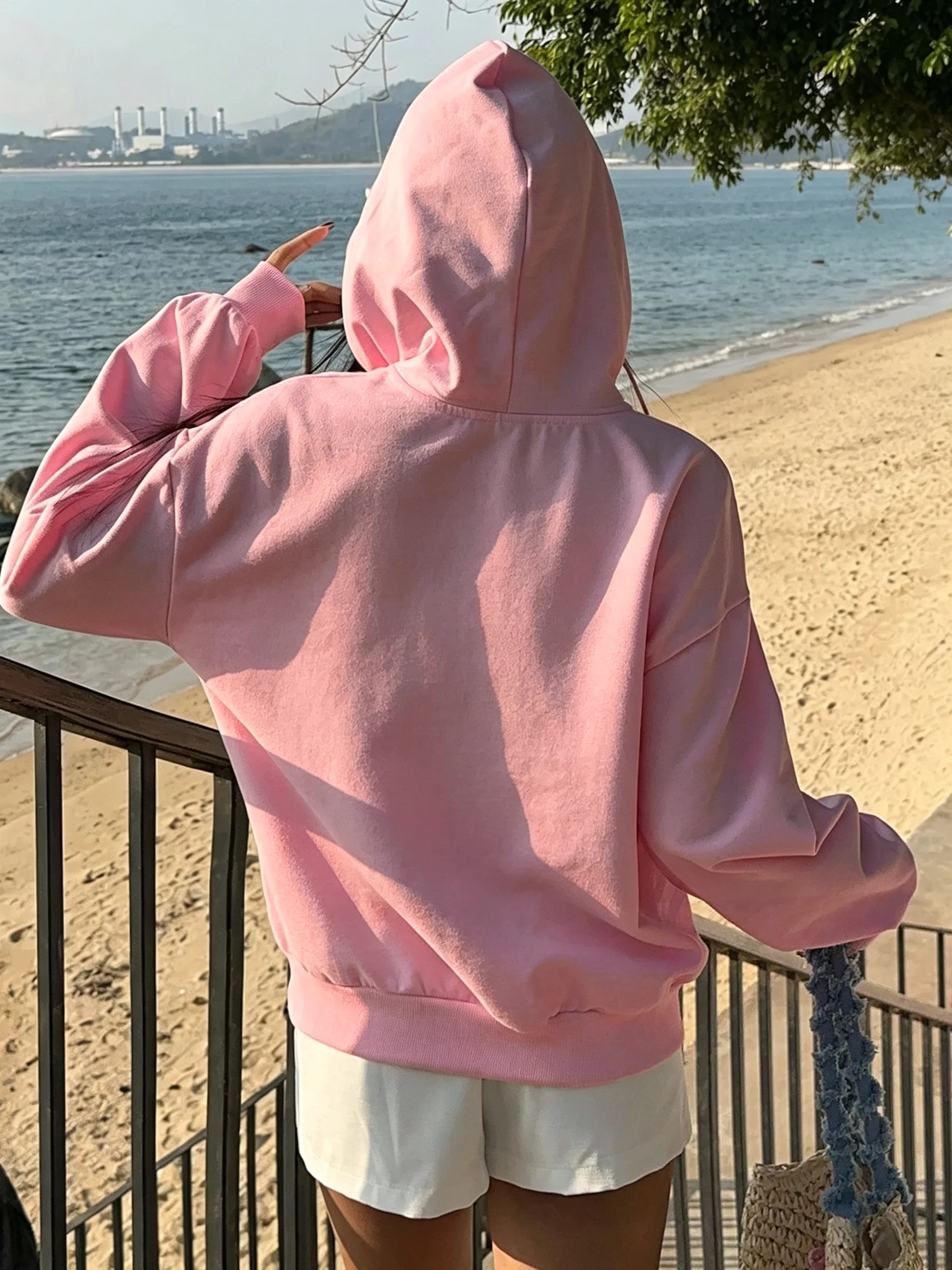 Y2K Korean Creative Customized Picture Logo Women Hoodies Autumn Pocket Streetwear Loose Casual Pullover Sports Fleece Hoody