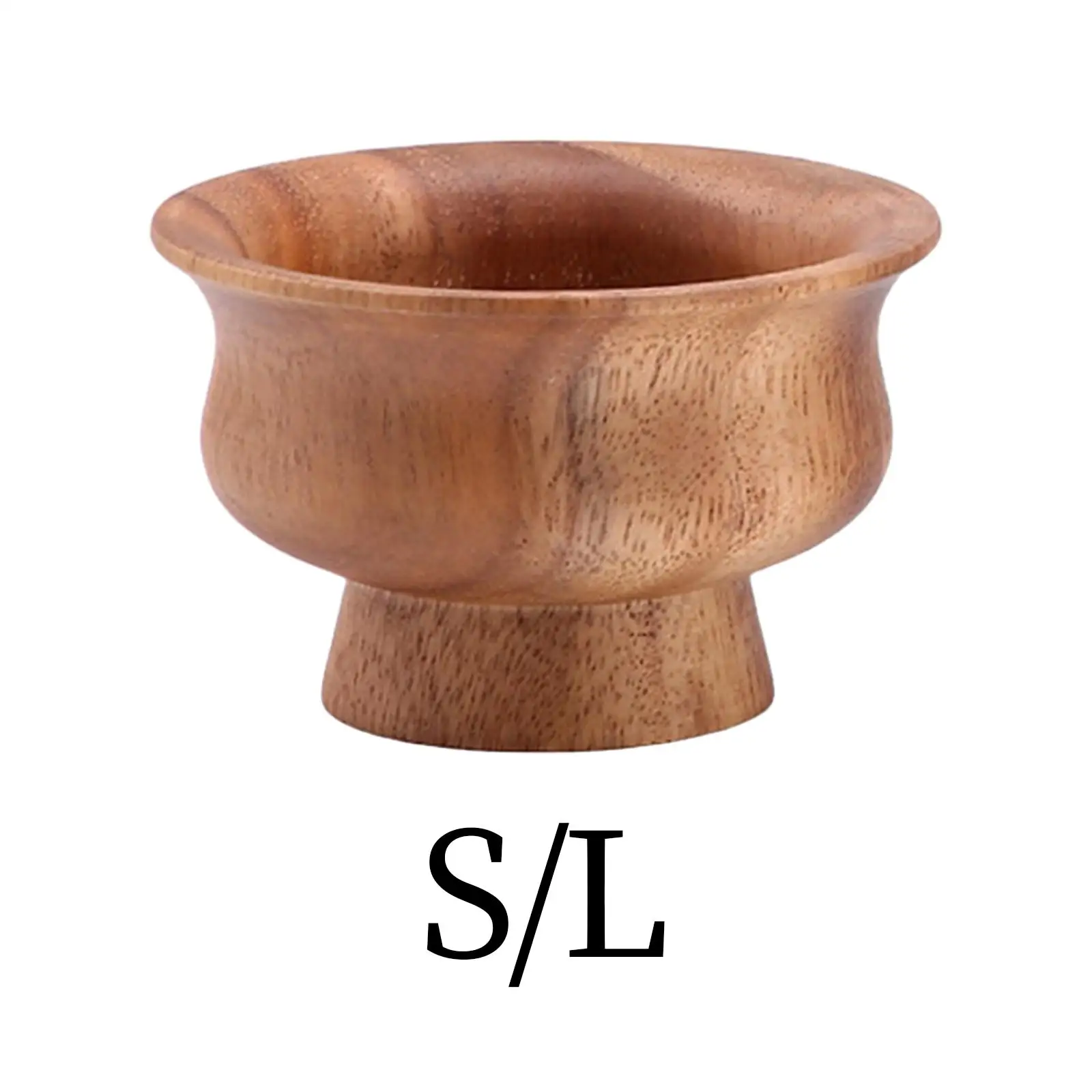 Potpourri Bowl Pedestal Bowl Multifunction Handcrafted Round Wood Punch Bowl Decorative Bowl for Dining Table Entryway Décor