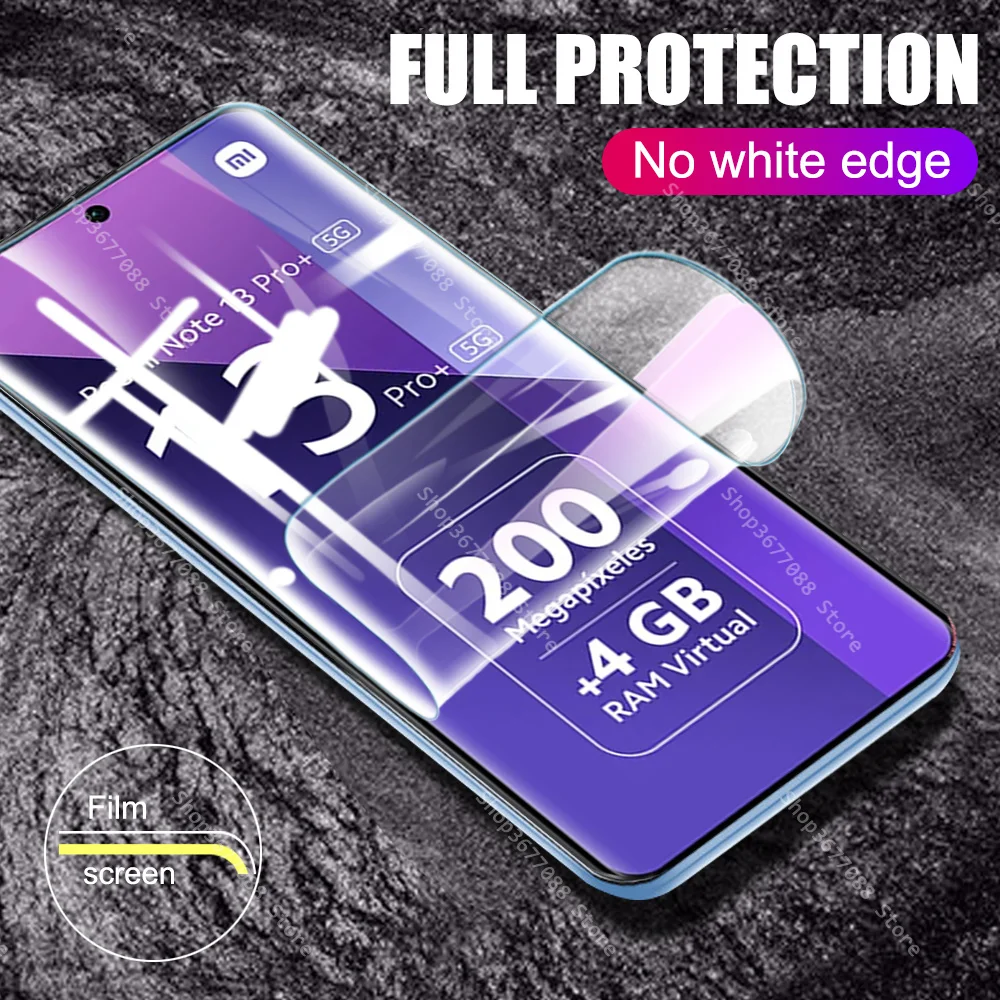 For Xiaomi Redmi Note 13 Pro+ 5G Camera Glass 4in1 Hydrogel Film Redmy Note13 Pro Plus Note13Pro 13Pro 4G Phone Screen Protector