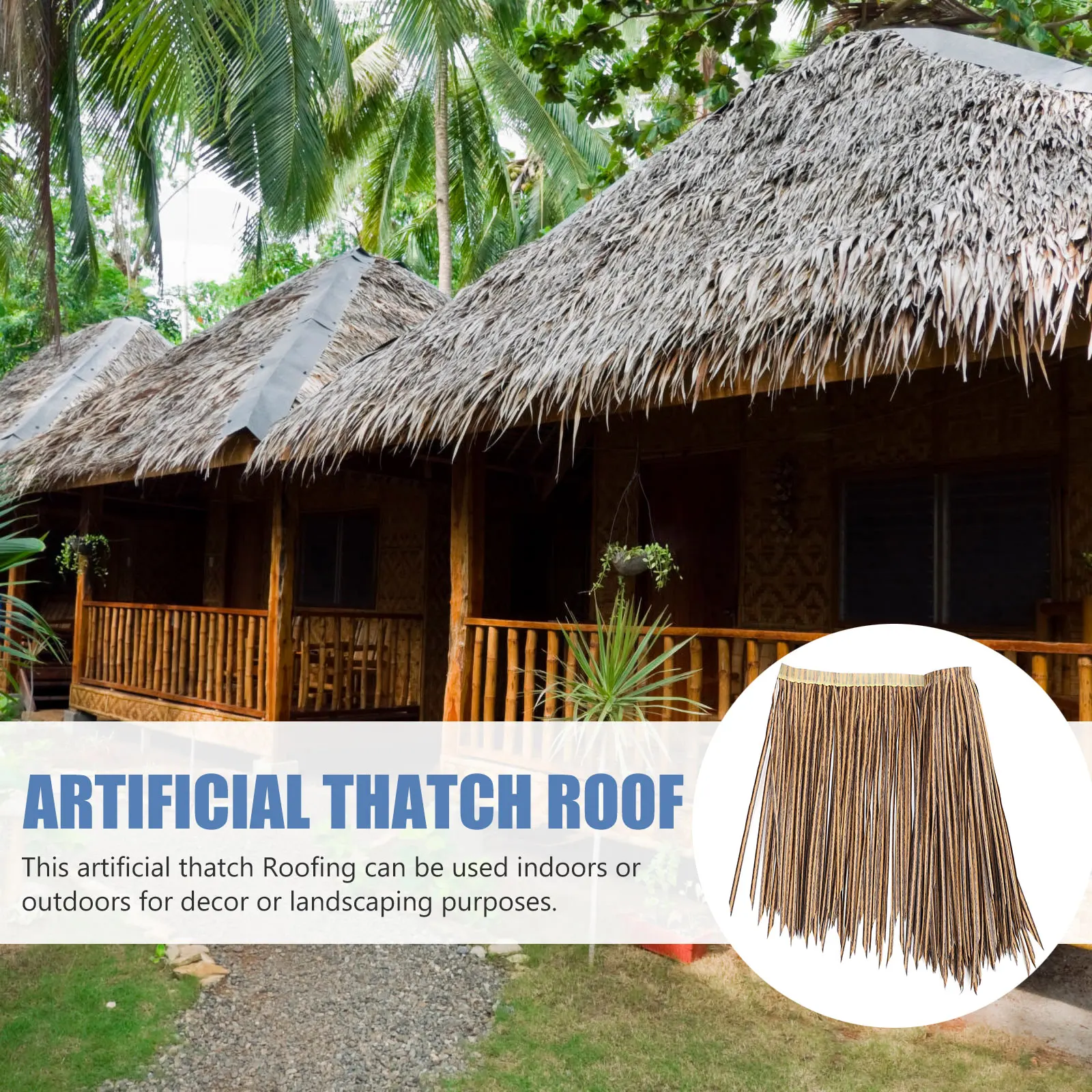 

Flame Retardant Straw Tiles 0 5x1m Artificial Roof Decorative PE Grass Mats for DIY Thatch Landscape Scene Willow